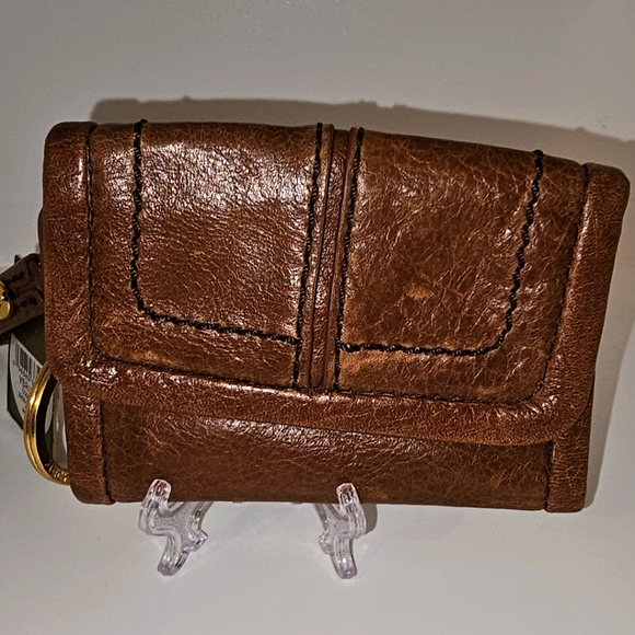 Juicy Couture Cognac Brown Leather Wallet NWT Unisex - Picture 1 of 6